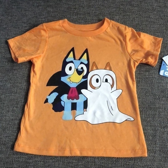 Moose Toddler Boys Bluey Halloween Bingo Short Sleeve T-Shirt Orange 3T - Picture 5 of 11